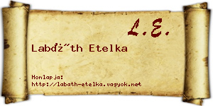 Labáth Etelka névjegykártya