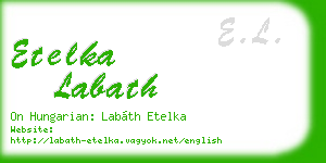 etelka labath business card