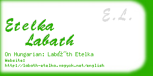 etelka labath business card